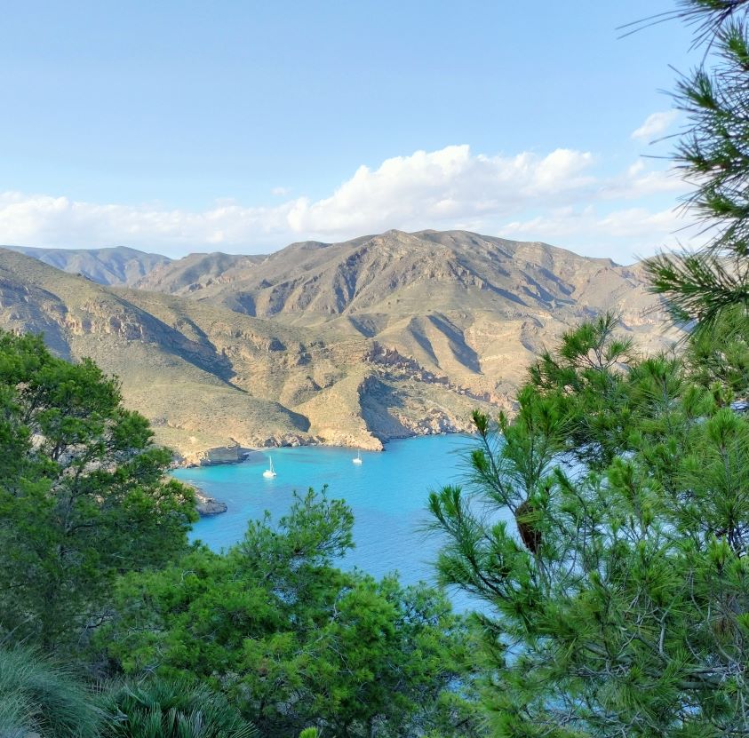 Deux bateaux seuls dans une baie