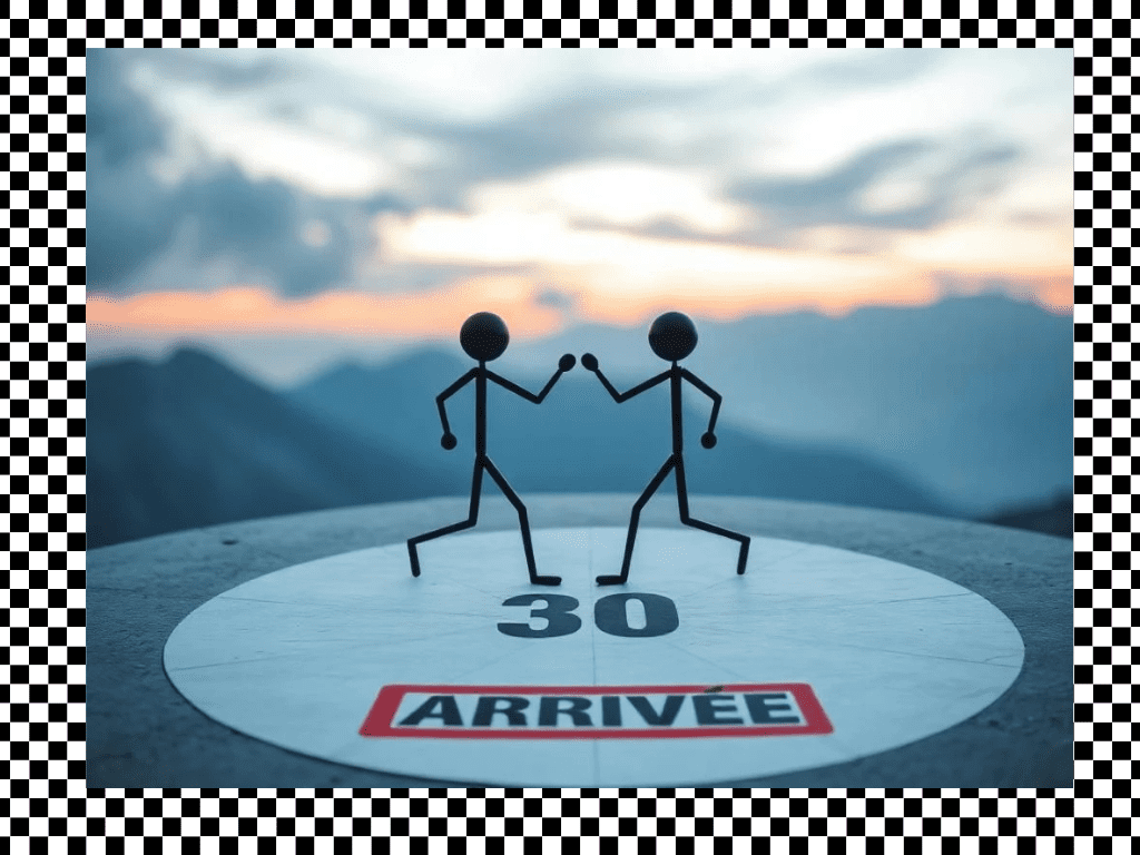 Stickman arrivée defi 30