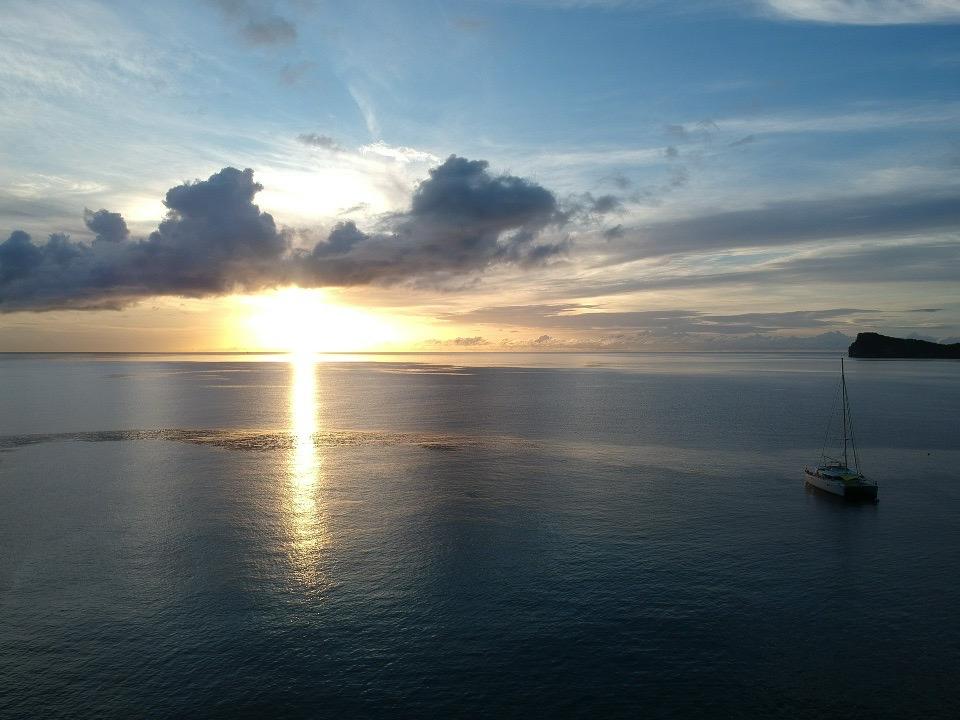 bateau pris avec drone