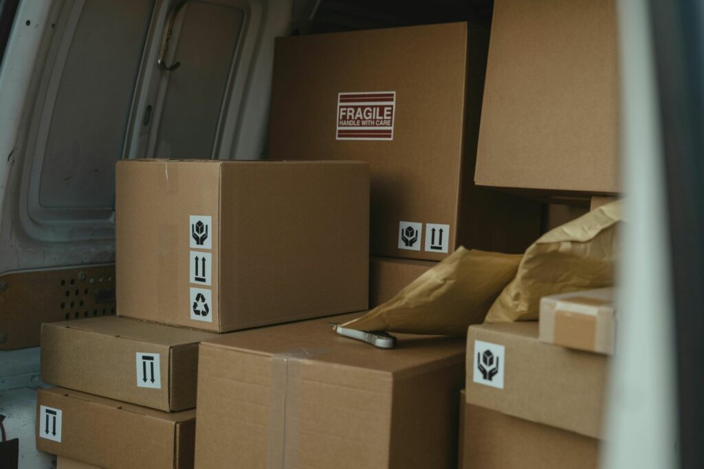 cartons déménagement départ