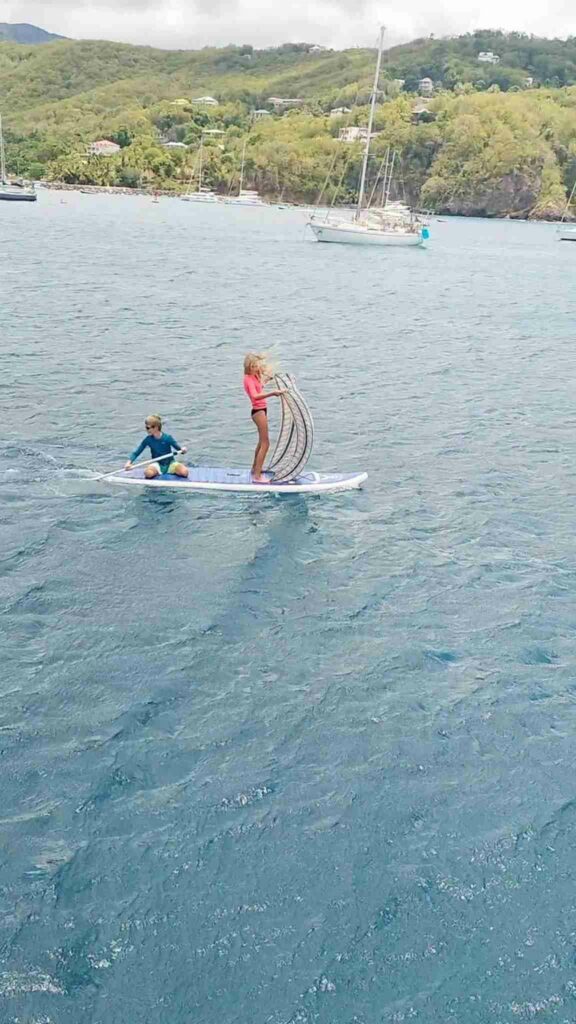 voile sur le paddle - apprendre en voyage